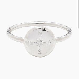 Pura Vida Silver compass ring ~ new in packaging